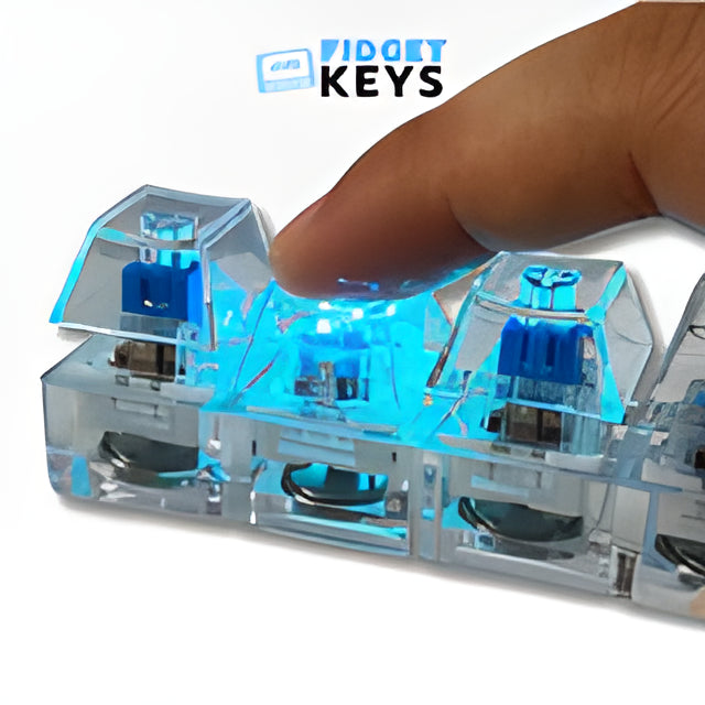 Fidget Key – LED-Schlüsselanhänger mit Tasten zum Drücken
