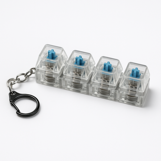 Fidget Key – LED-Schlüsselanhänger mit Tasten zum Drücken